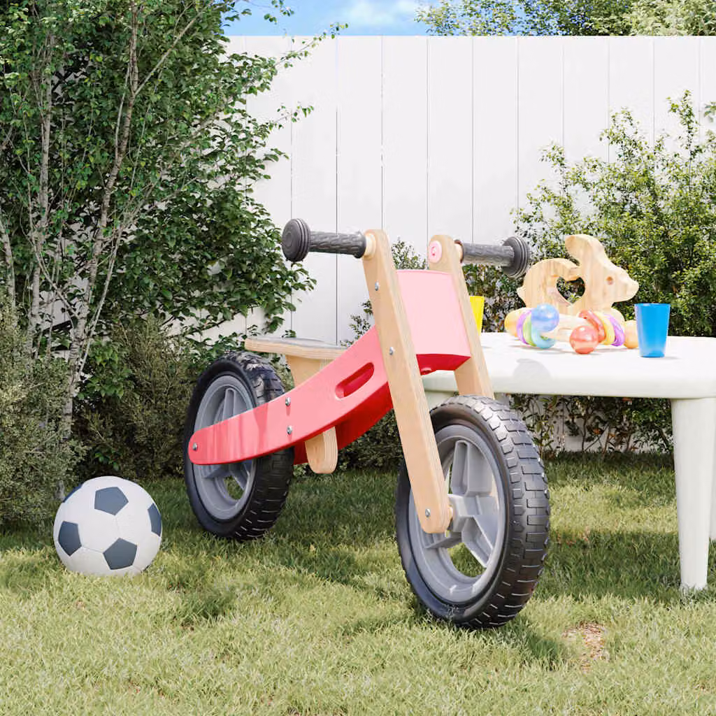 vidaXL Bicicletta da equilibrio per bambini rosa e nera con altezza regolabile