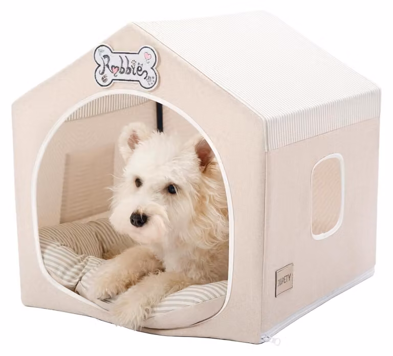 Cuccia per cani con struttura, traspirante e lavabile