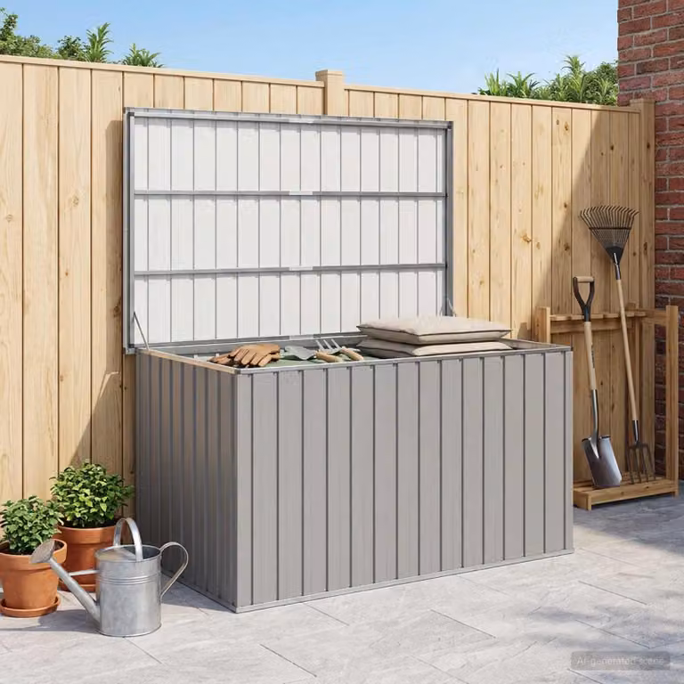 vidaXL Baule da Giardino Moderno Grigio L/P/H: 171 x 99 x 93 cm