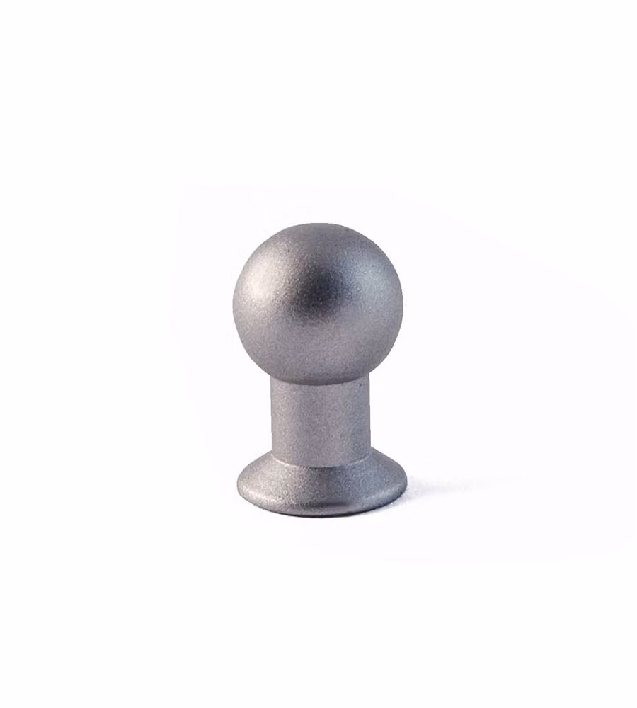 Pomolo in ottone - 14 mm. - laccato bianco