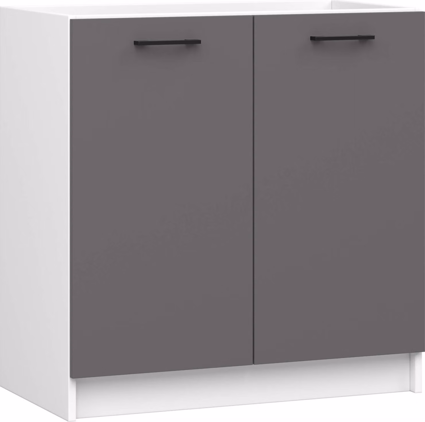 Akord Armadio Oliwia Con Piano In Bianco-Grigio Grafite 46X80X85 Cm