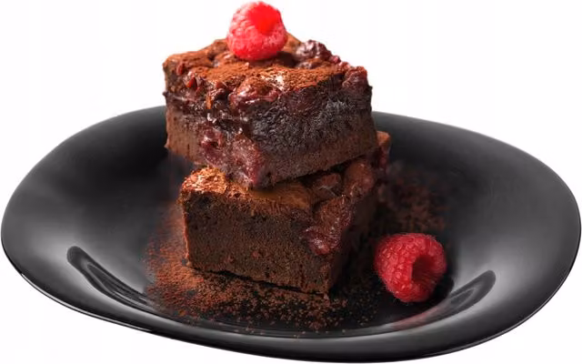 Piatto da dessert KADAX da 21,5 cm per torte, in vetro nero, piatto piatto