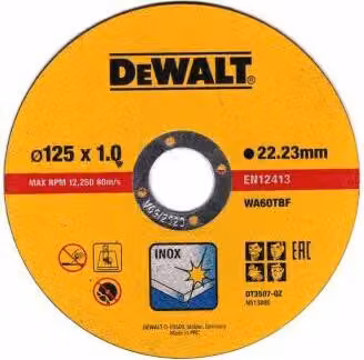 Disco Dewalt Metall 125x1.0mm /10pz scatola di metallo