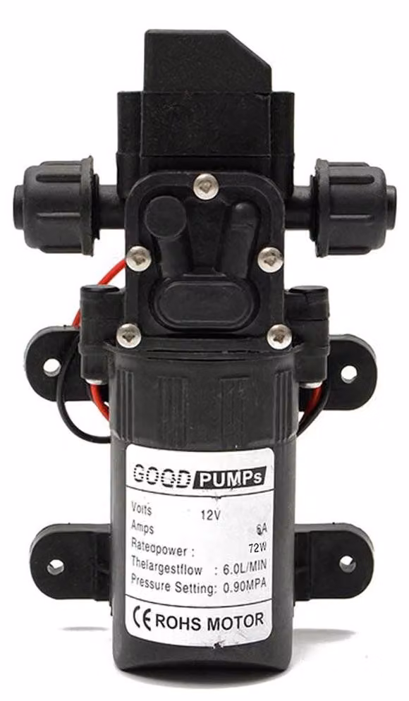 Pompa ad alta pressione DC 12V, 6 litri al minuto, pompa per acqua autoaspirante con interruttore automatico