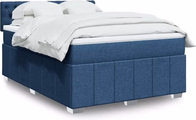 Giroletto a Molle con Materasso Blu 140x200 cm in Tessuto 3287104