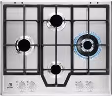 Piano cottura a gas Electrolux Serie 600 Steppower da incasso in acciaio inox argento, L: 60 cm