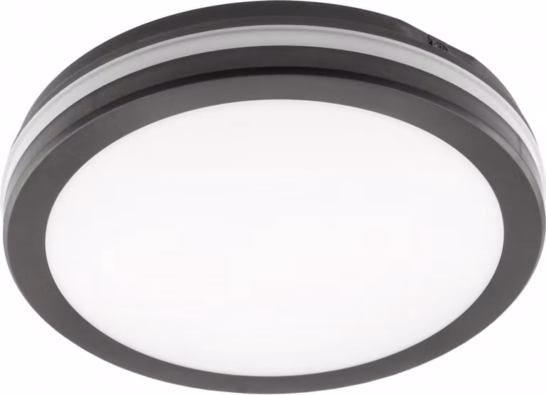 Lampada da soffitto a LED, lampada da parete 12 W, 18 W, 24 W, CCT, IP65, 6 in 1, rotonda, Ø 30 cm, nera