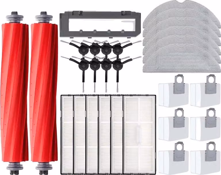 Accessori per robot aspirapolvere, filtro HEPA, set di spazzole per la pulizia, grigio