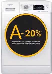 Lavatrice a carica frontale Whirlpool FFB 1048 BSV IT, capacità 10 kg, 1400 rpm, Classe A, colore Bianco, H 85 x L 59,5 x P 60,5 cm