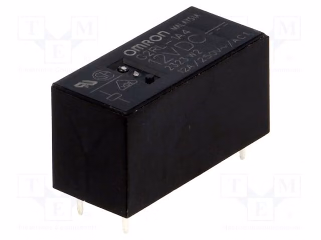 1 relè: elettromagnetico. Bobina: 12 VDC, 12 A / 250 VAC. Modello: G2RL-1A4. 12 VDC, elettromagnetico