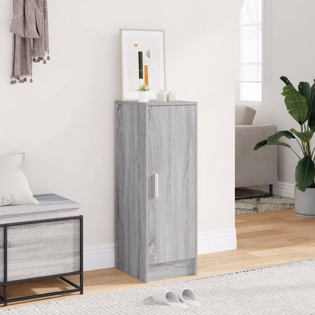 Armadio porta scarpe moderno vidaXL in legno grigio opaco L/P/H: 32 x 35 x 92 cm