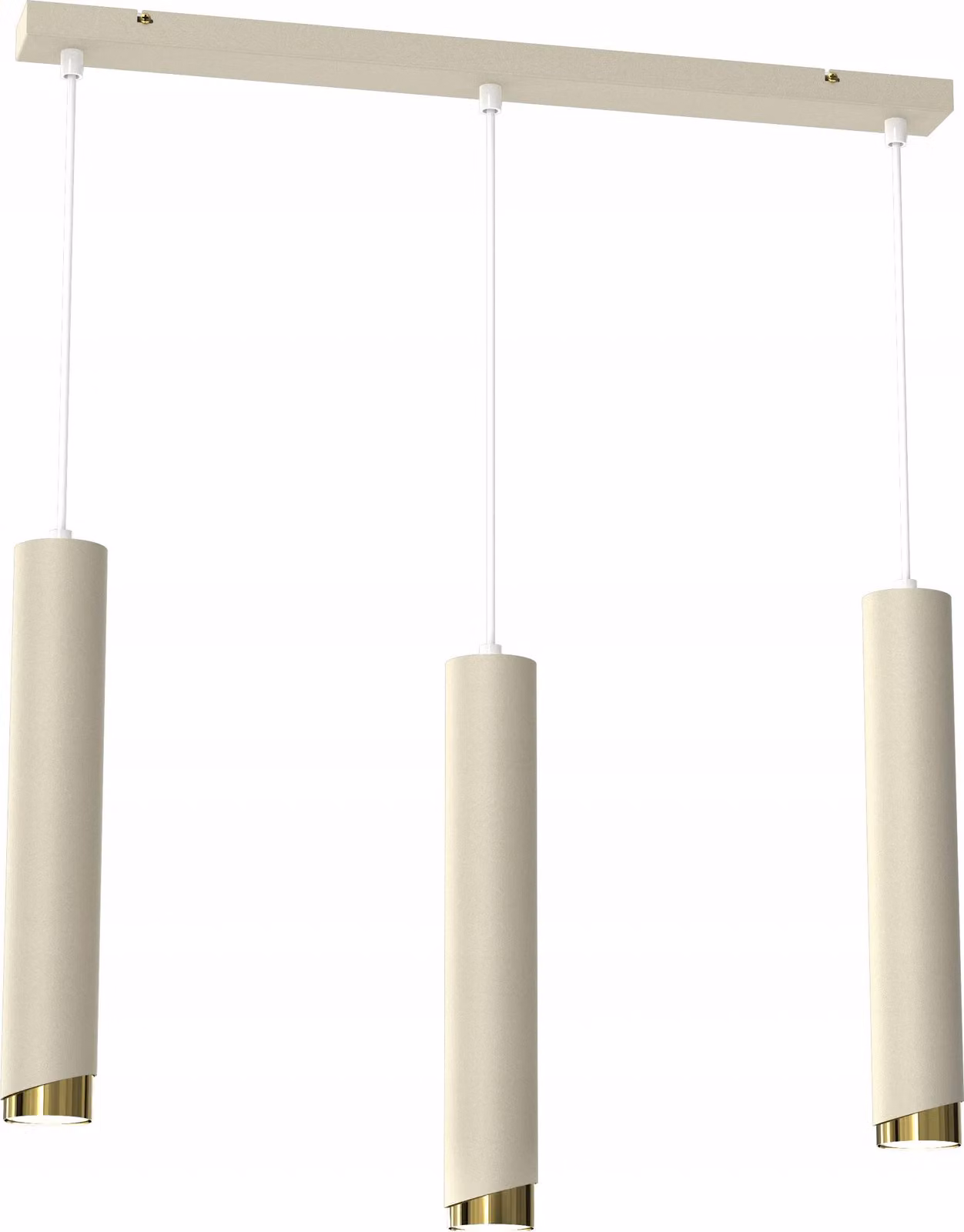 Lampada da soffitto a sospensione a tubo in metallo con attacco GU10, faretto in stile loft, beige, cerchio ghiacciato