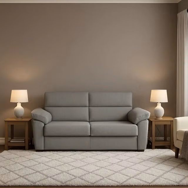 Divano Letto 2 Posti Contrada DMORA Grigio Chiaro con Copertura Sfoderabile e Contenitore, Made in Italy – 1