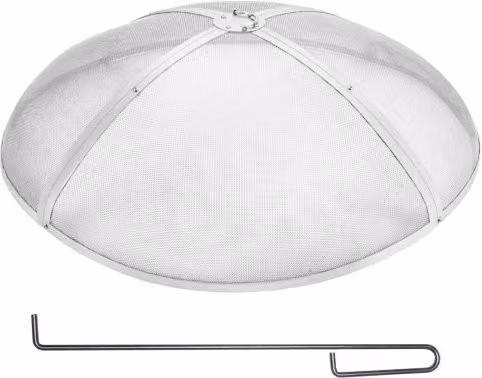 Parascintille Rotondo VEVOR in Acciaio Inox Argento per Braciere da Esterno Diametro: 102,5 cm