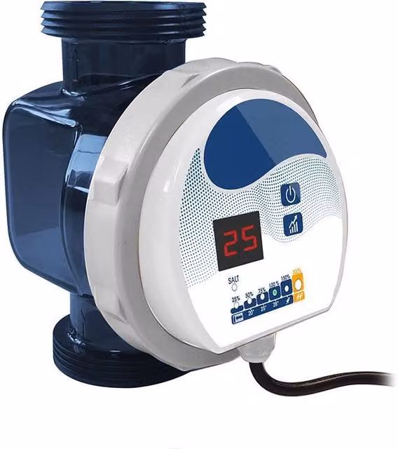 Sterilizzatore per elettrolisi del sale Pool Salt BSVILLAGE per piscina fino a 80 m3, colore bianco