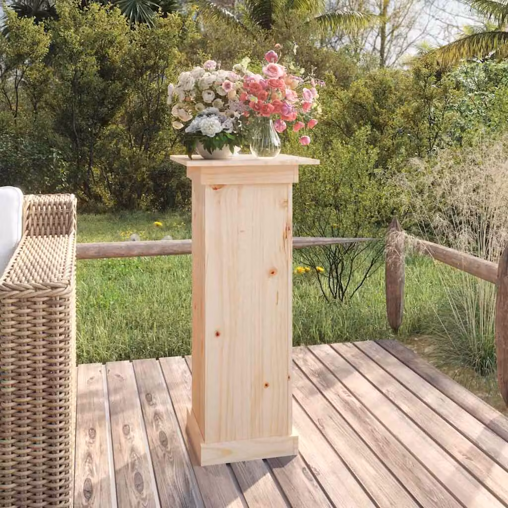 vidaXL Portafiori in Legno di Pino Massello, Stile Rustico, Marrone/Beige, L/P/H: 40 x 40 x 90 cm