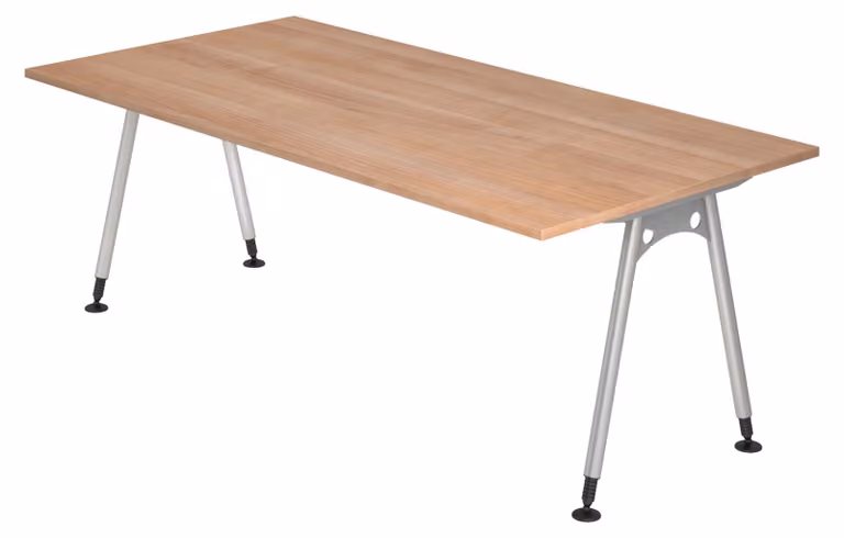 bümö Scrivania Serie A - Decorazione: noce, dimensioni: 200 x 100 cm
