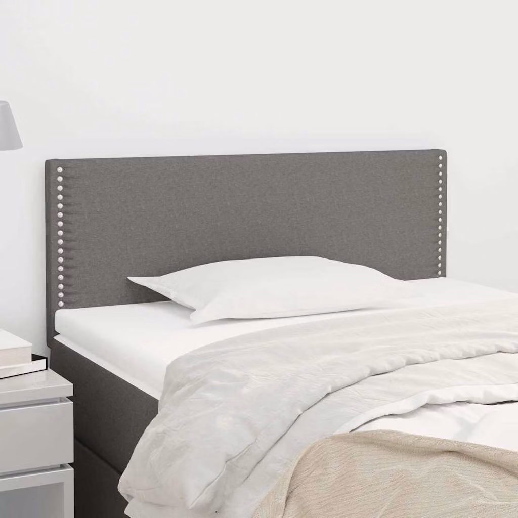 Testiera per letto vidaXL in tessuto grigio con struttura in legno L: 80 cm, P: 5 cm, H: 78-88 cm