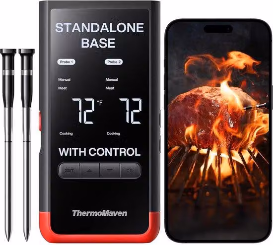 Termometro per carne Bluetooth con 6 sensori e portata WiFi illimitata