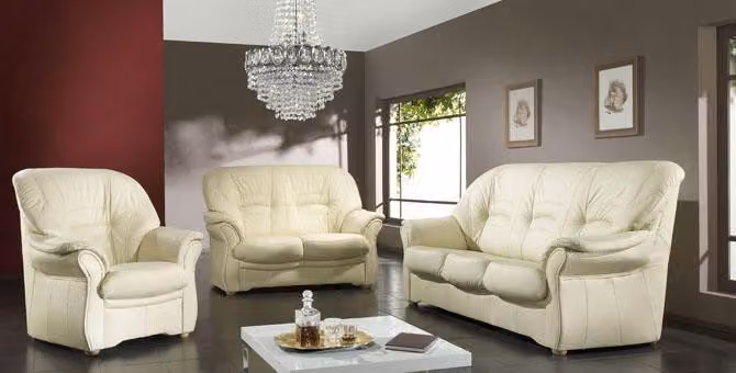 Sofas Couch Polster Garnitur Couchen Kunstleder Sofagarnitur 3+2+1 Komplett Set