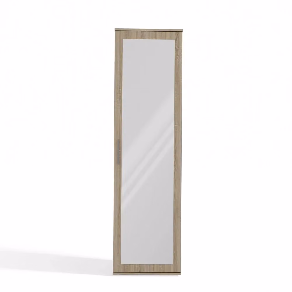 Armadio guardaroba DUO moderno in rovere sonoma con specchio, H: 180 cm, L: 120 cm, P: 50 cm – 2