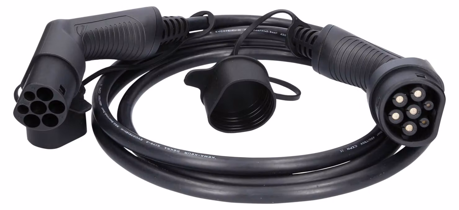 KS TOOLS Cavo di ricarica efuturo diritto da tipo 2 a tipo 2 a spina 3 fasi fino a 11 kW 16 A 400 V modalità 3 3 metri - 117.7165