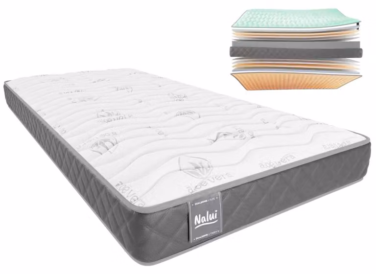 Materassi in memory foam per letti a scomparsa, dimensioni 75x190 cm, con supporto medio-rigido, colore grigio