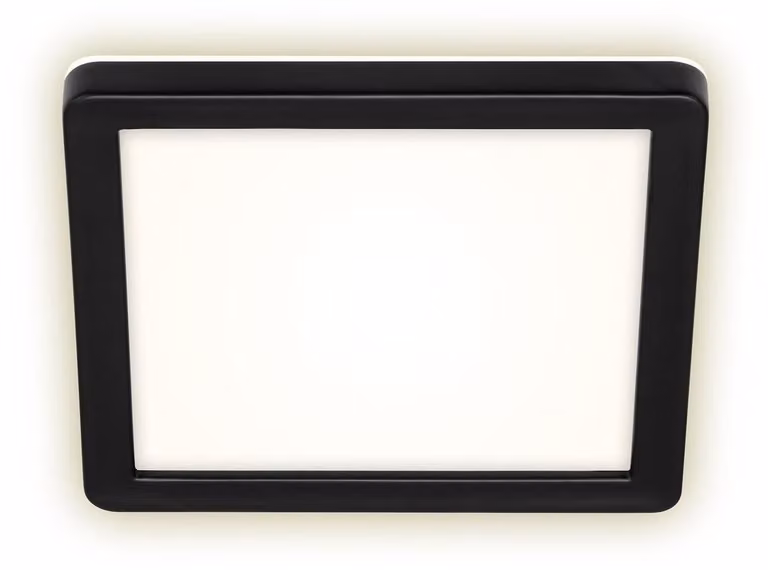 BRILONER FRANKFURT Lampada da parete per esterni a LED, IP44 Protezione dagli spruzzi d'acqua, effetto retroilluminato, luce bianca neutra, nero, 19 x 19 x 2,8 cm