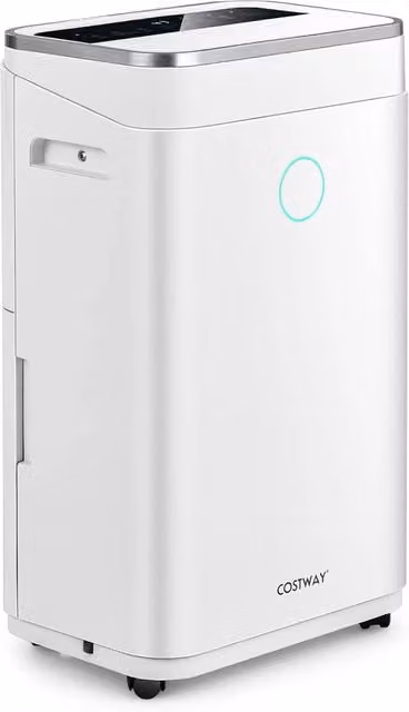 Deumidificatore Costway per casa Bianco con serbatoio da 6,5 L, timer 24 ore e scarico continuo – 1