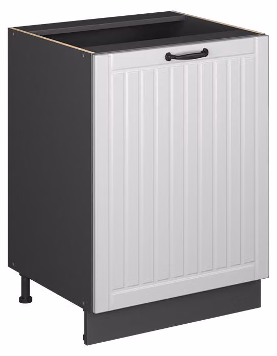 Mobiletto base cucina Vicco Fame-Line Bianco rustico/Antracite 60 cm 1 anta senza piano di lavoro, Model 65169