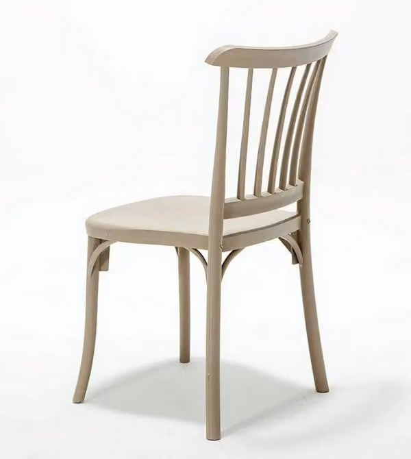 Beiger Stuhl mit Rückenlehne für Wohnzimmer & Terrasse