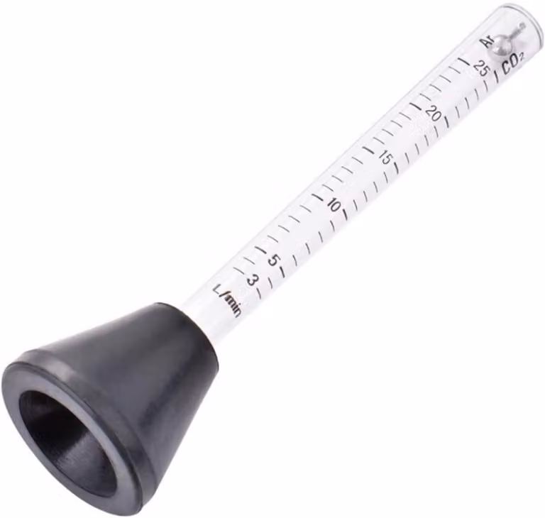 Misuratore di flusso di gas in acrilico, con scala precisa, adatto per argon e CO2, leggero, per saldatura MIG/TIG