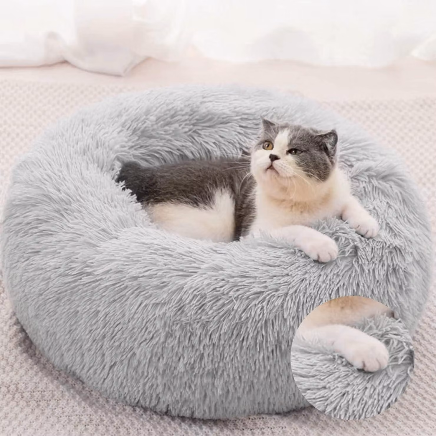 Cuccia per cani, 70 cm, in peluche, per interni