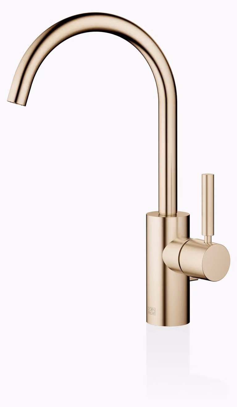 Dornbracht META Mitigeur monocommandé pour lavabos avec vidage, saillie 167mm, bec orientable 360, 33500661-27, 33500661-27