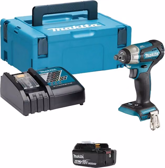 Avvitatore a impulsi a batteria Makita DTW181RTJ 18V con 2 batterie al litio da 5 Ah