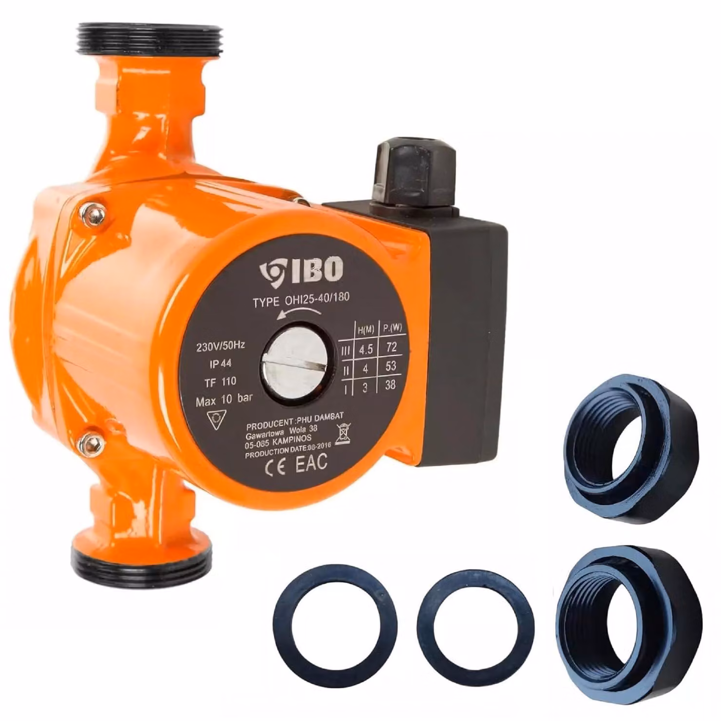 Pompa di circolazione, pompa di riscaldamento, 25-40, 180, 230 V, inclusa connessione a vite