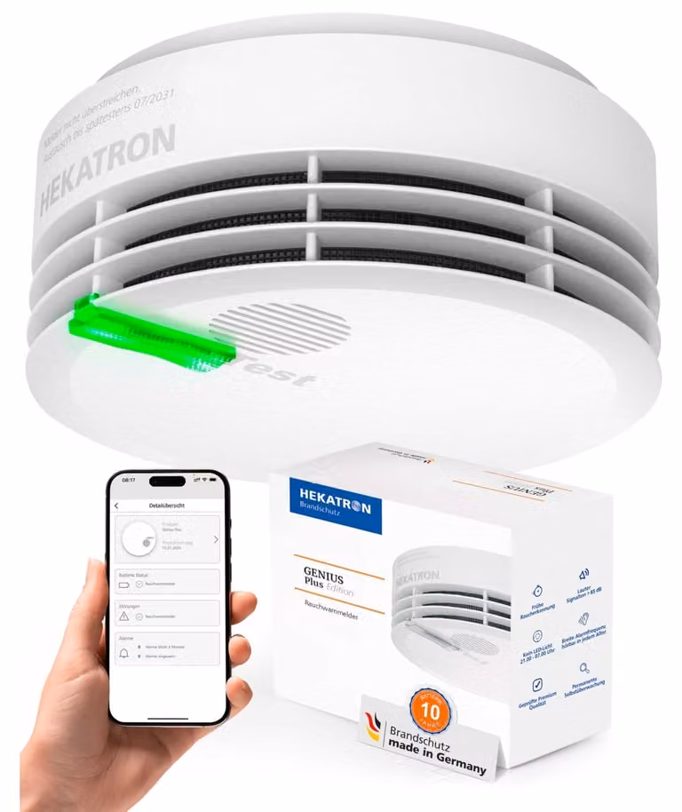 Rilevatore di fumo intelligente con app - 85 dB(A) - Batteria al litio per 10 anni - 1 pezzo