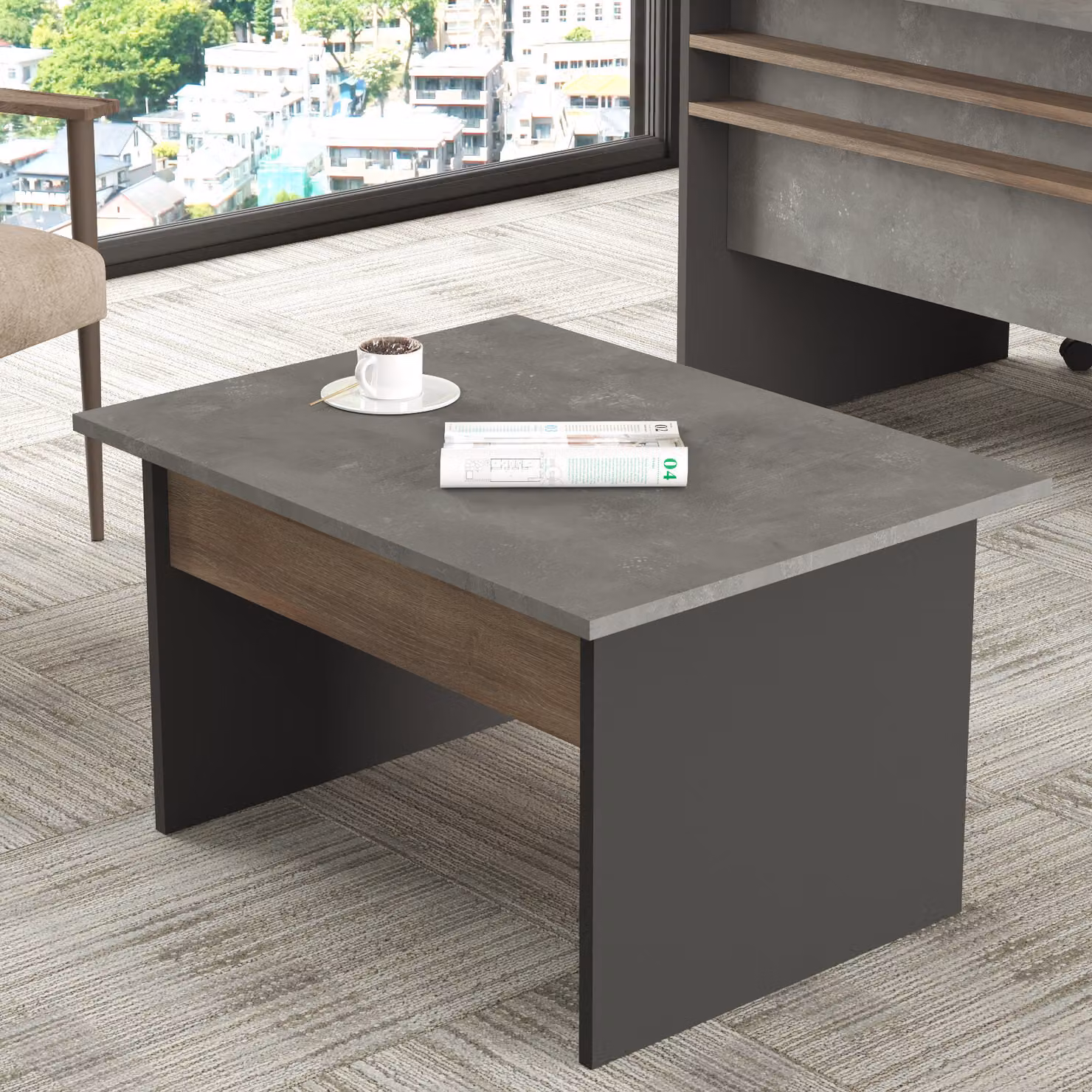 Skye Decor, Vs2-Cga, tavolino da salotto, marrone, 100% pannelli truciolari rivestiti in melamina, 80 x 60 x 46,3 cm