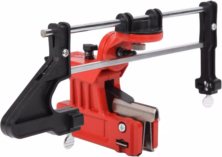 Elzusha - Affilatore universale per catene motosega - Acciaio per utensili - Mascelle regolabili - Rettifica precisa - Facile da usare - Include manuale di istruzioni - Affilatore per catene