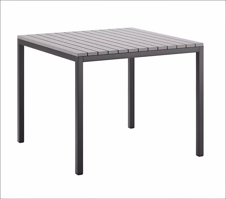 Exklusiver Grauer Gartentisch Designer Ferienhaus Tisch Edle Tische