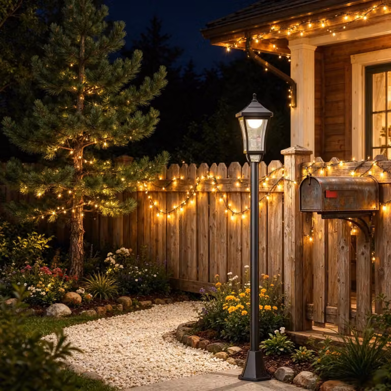 Lampada solare da esterno, lanterna LED in stile classico, 30 lumen