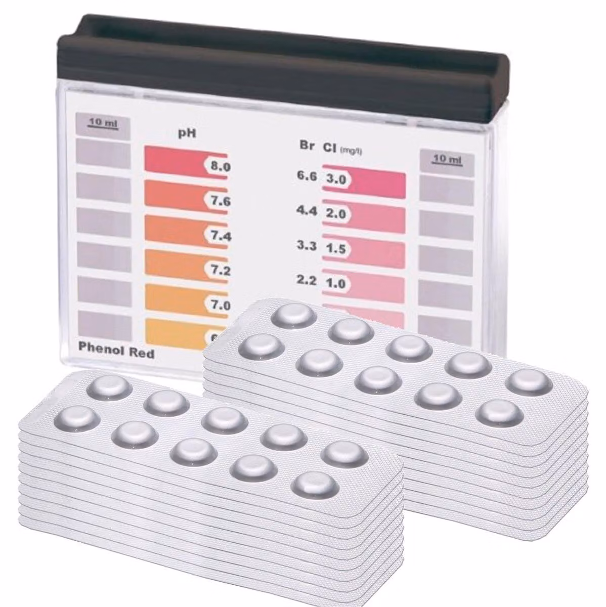 POWERHAUS24 Rapid Tester con 200 pastiglie per il test del cloro e del pH
