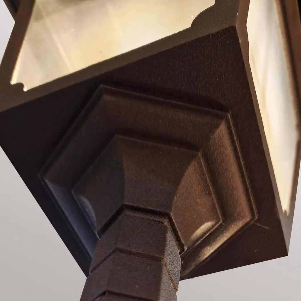 Lampione da giardino retrò Elstead Chapel in metallo nero con vetro trasparente, E27 2x60W, H: 120 cm – 2