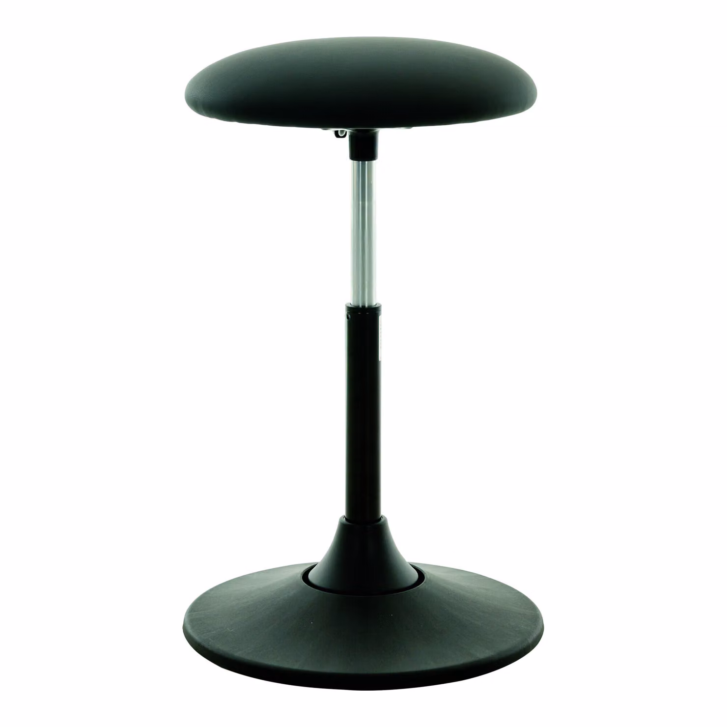 STIER Sgabello multi-movimento, seduta in Pelle finta, nero, regolabile in altezza 50-70 cm