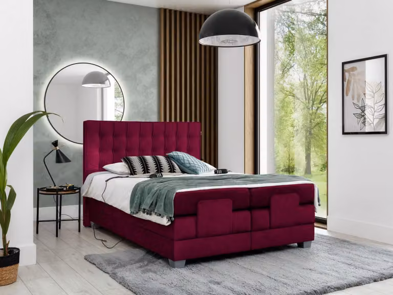 Doppelbett Einrichtung Luxus Bett Design Modern Holz Textil Möbel