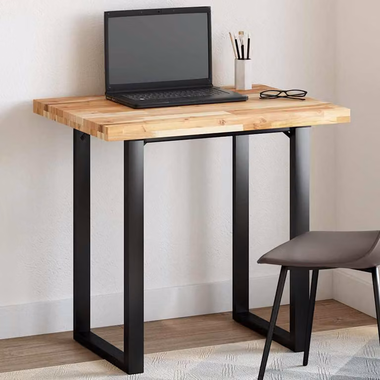 vidaXL Piano Tavolo Rettangolare in Legno Massello di Acacia Marrone L: 80 cm, P: 60 cm, H: 4 cm
