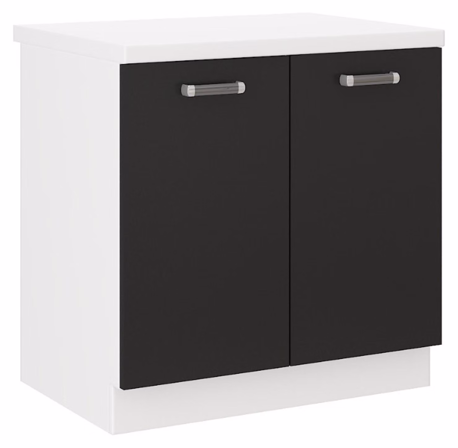 Mobile base da cucina da 80 cm per il modello «Omega 240 Nero + Bianco»