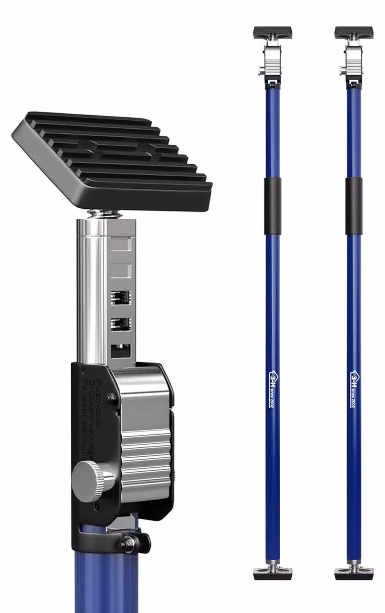 Supporti per telescopio, set da 2, 110-195 cm, aste di fissaggio, supporti di montaggio