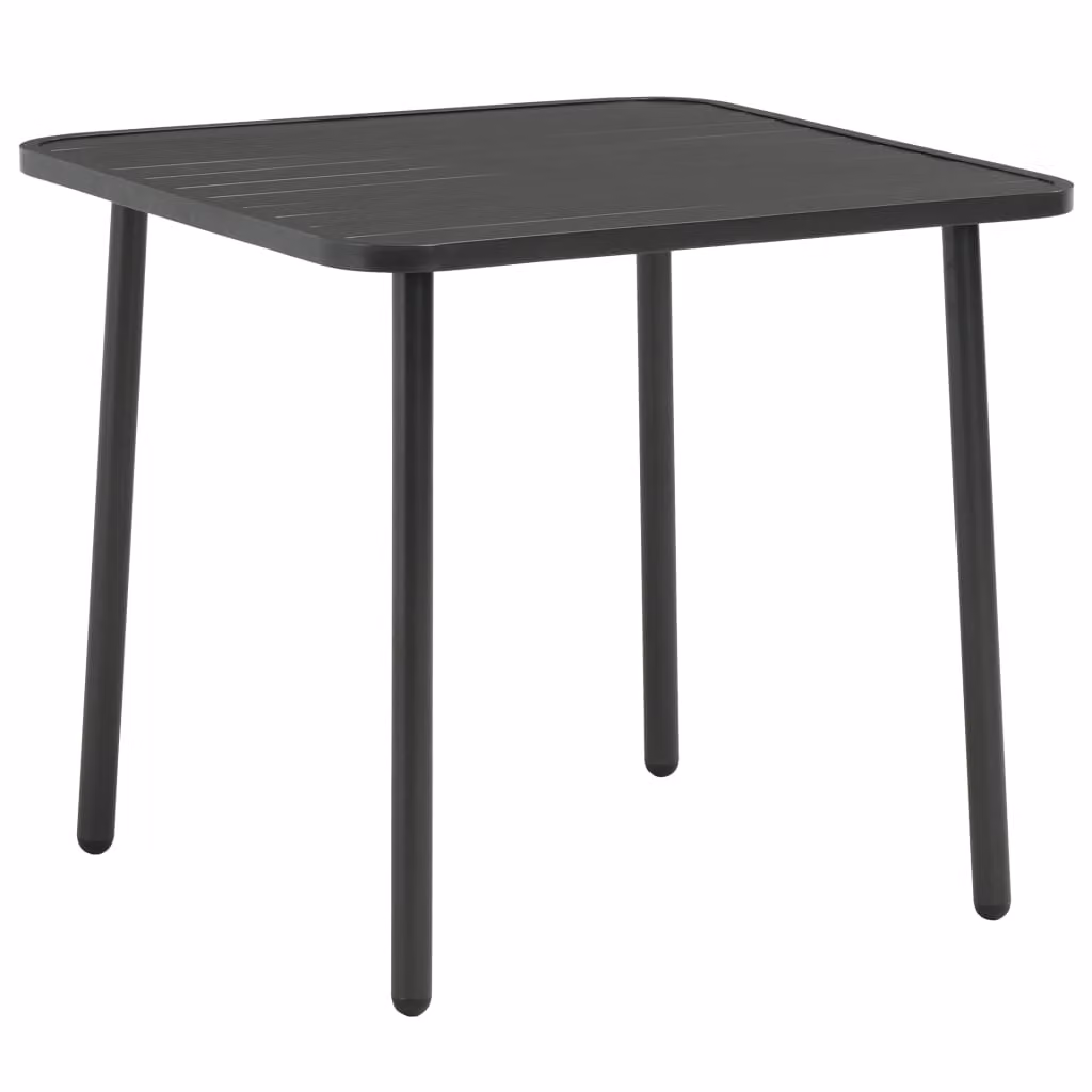 vidaXL Set da pranzo da giardino 5 pezzi in acciaio grigio scuro