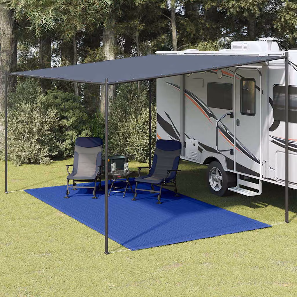 vidaXL Tappeto da tenda blu resistente ai raggi UV per giardino e terrazzo L: 250 cm, P: 350 cm